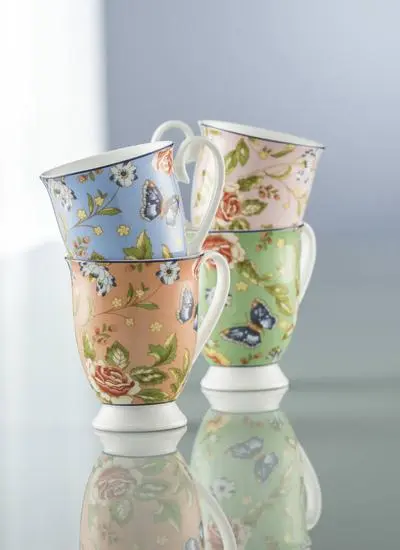 Cottage Garden Footed Mugs